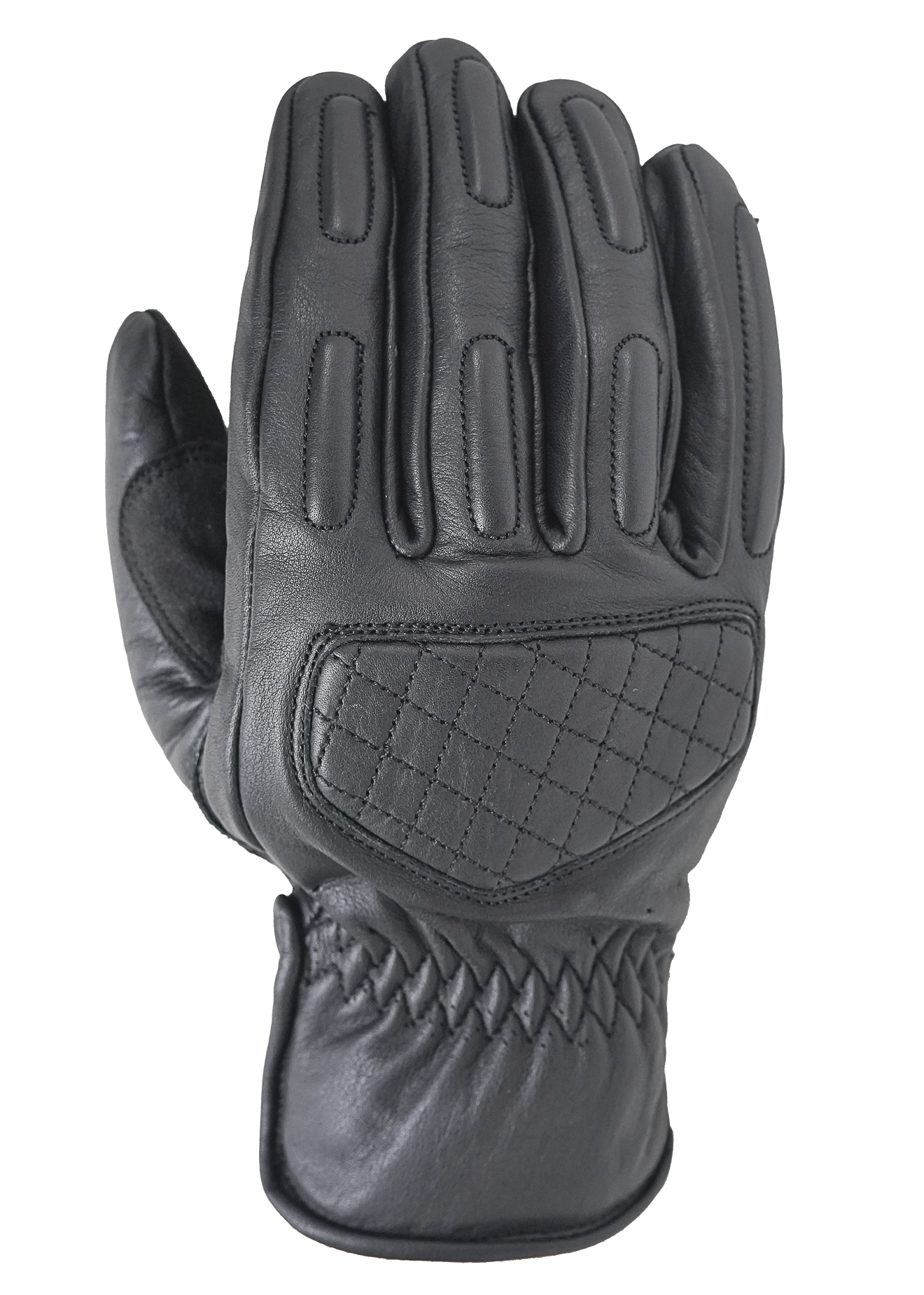 NEO Black Motorcycle Diamond Hand Protective Leather Gloves