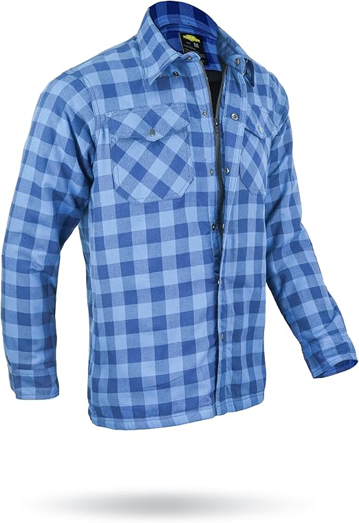 Motorcycle Riding Flannel Shirt | Blue Flannel Shirt | Neo Jeans USA