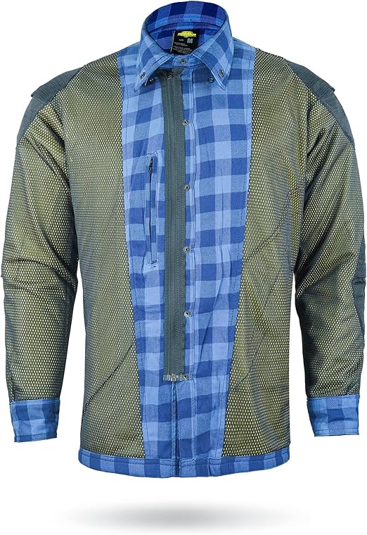 Motorcycle Riding Flannel Shirt | Blue Flannel Shirt | Neo Jeans USA