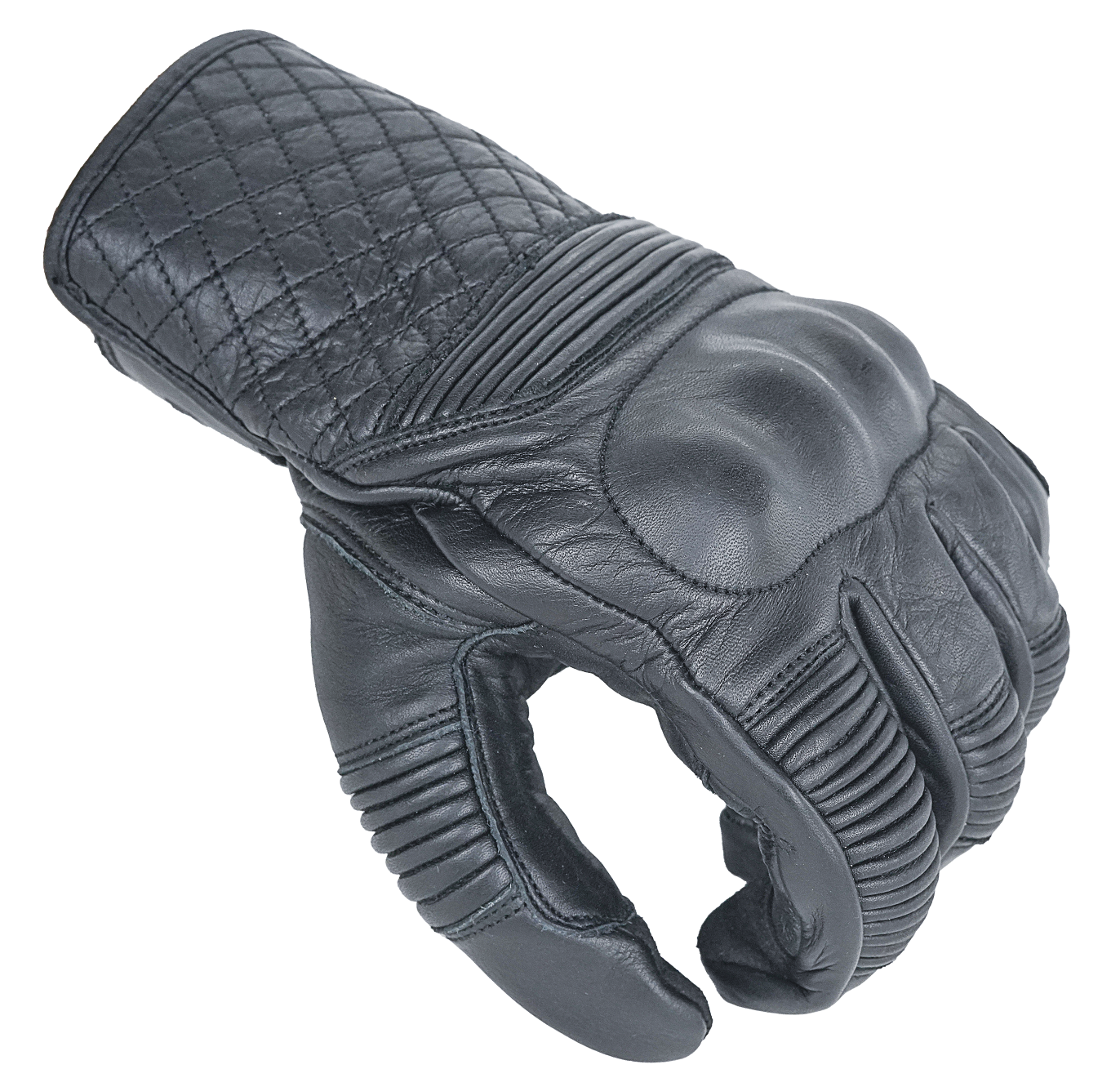 NEO Black Motorcycle Fast Track Hand Protective Leather Gloves