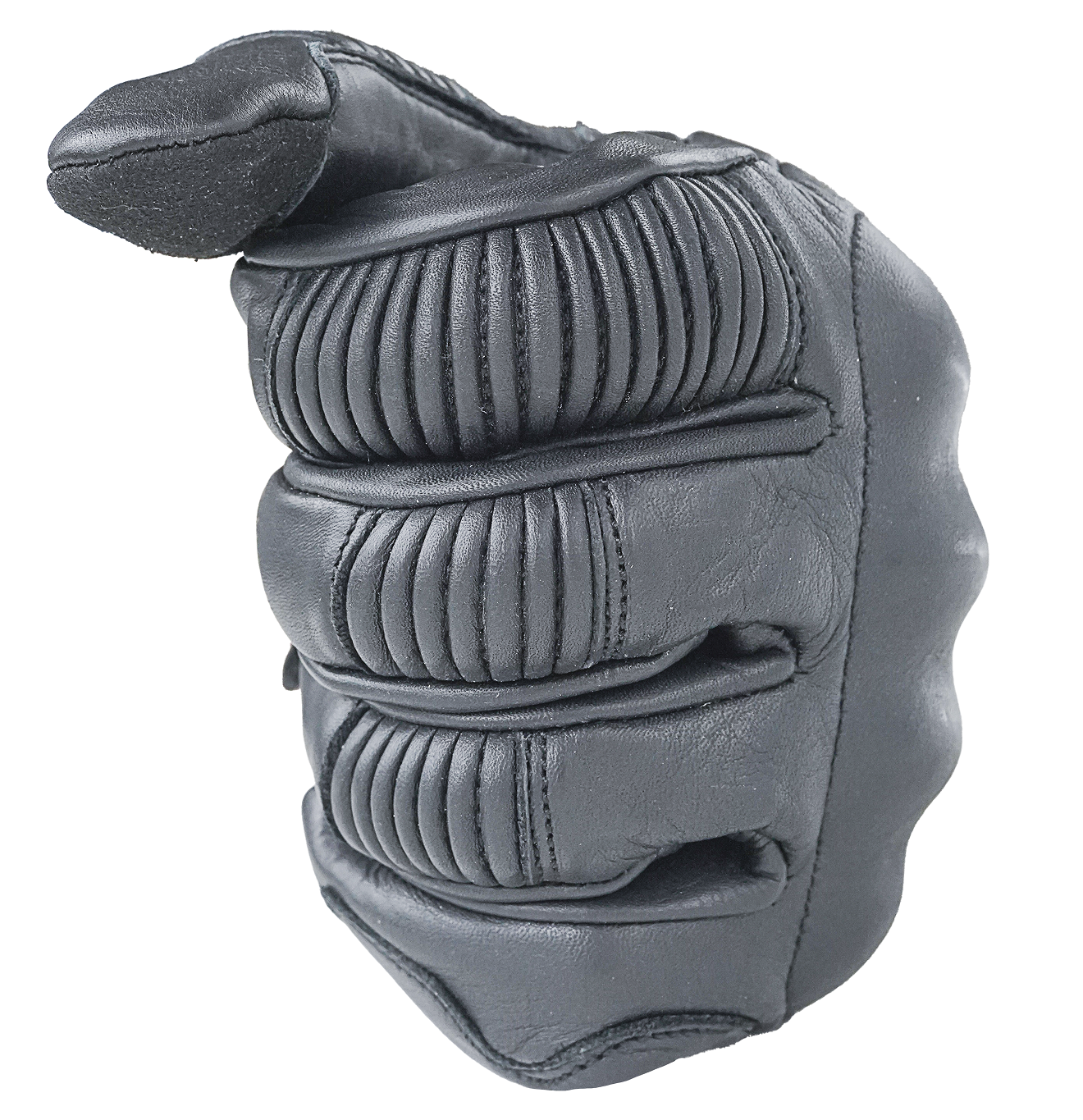 NEO Black Motorcycle Fast Track Hand Protective Leather Gloves