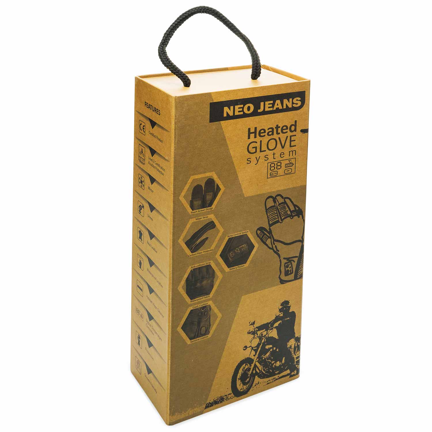 Motorcycle Heated Gloves | Heated Riding Gloves | Neo Jeans USA